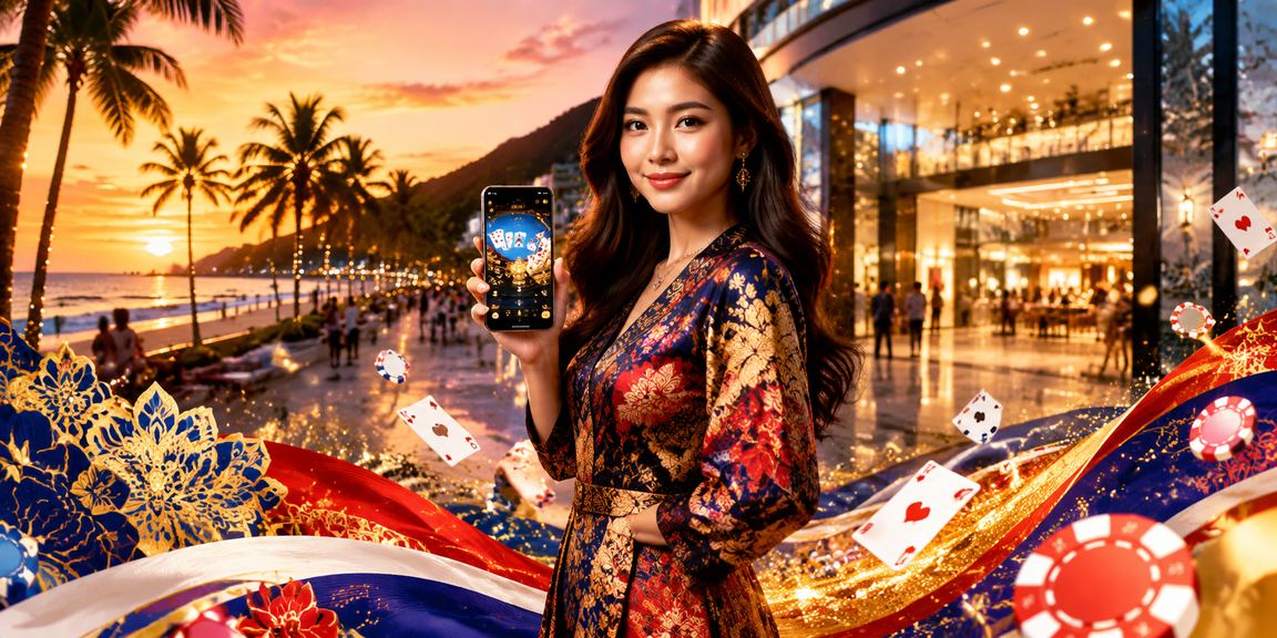 Permainan poker dengan motif batik Penang dalam suasana kasino digital Malaysia